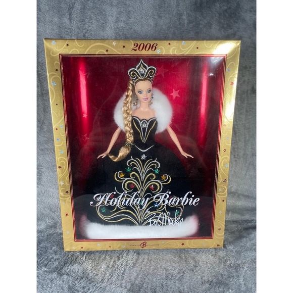Barbie Other - 2006 Holiday Barbie by Bob Mackie Black Gown Collector Doll J0949 NEW